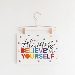 Girls Nursery Print, Playroom Boys Bedroom, Decor, Kids Wall Art, Rainbow Colourful, Toddler Room - thumbnail 2