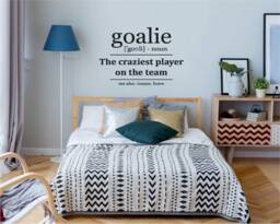 Dictionary Meaning Goalie Wall Sticker, Football Art Gift Decor, Goalie Decor Decal