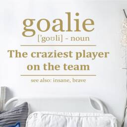 Dictionary Meaning Goalie Wall Sticker, Football Art Gift Decor, Goalie Decor Decal - thumbnail 3