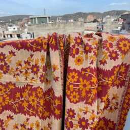 Handmade Block Print Patchwork Reversible Cotton Kantha Quilt Ethnic Bedspread - thumbnail 2