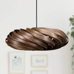 Veneria 100% Wood Lamp Made Of Walnut Tree, Pendant Handmade in Germany - thumbnail 4