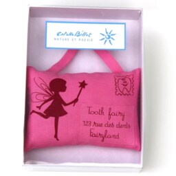 Handmade European Linen Tooth Fairy Pillow Pink Girly Gift - thumbnail 2