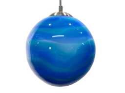 Blue Wave Hand Blown Glass Pendant Light Ready-Made - thumbnail 1