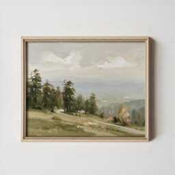 Cedar Forest Poster, Misty Valley Print, Nature Wall Art, Paper - thumbnail 3