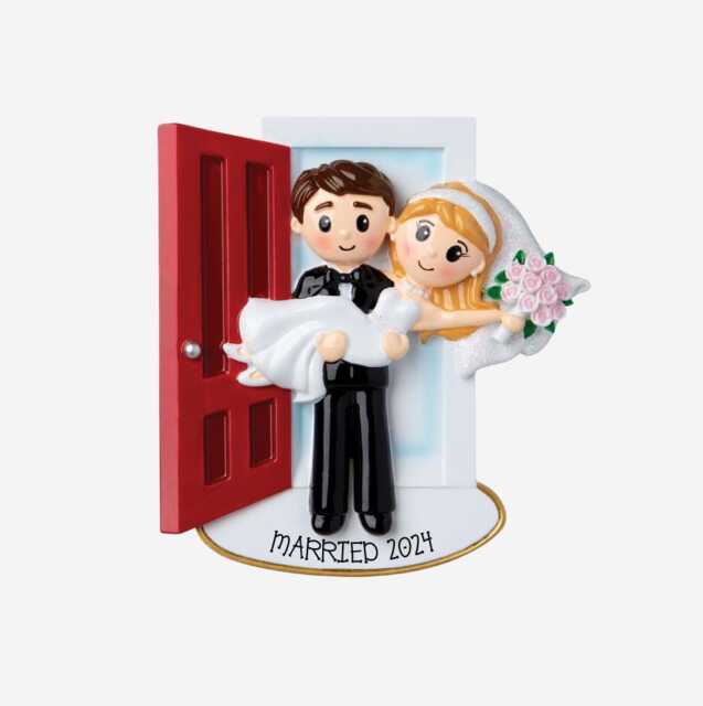 Personalised Christmas Tree Wedding Decoration Ornament - Mr & Mrs