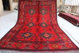 3x5 Ft Turkmen Oriental Rug, Khal Mohammedi Bukhara Afghan Geometric Handmade Red Bokhara Livingroom, D??cor Office Area Rug - thumbnail 1