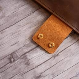 Handmade Leather Portfolio Case, Travel Organizer, Personalized Gift - thumbnail 2