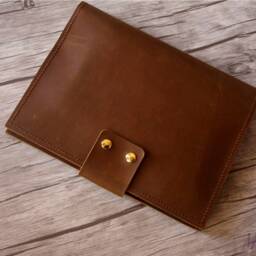 Handmade Leather Portfolio Case, Travel Organizer, Personalized Gift - thumbnail 4