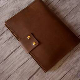 Handmade Leather Portfolio Case, Travel Organizer, Personalized Gift - thumbnail 3