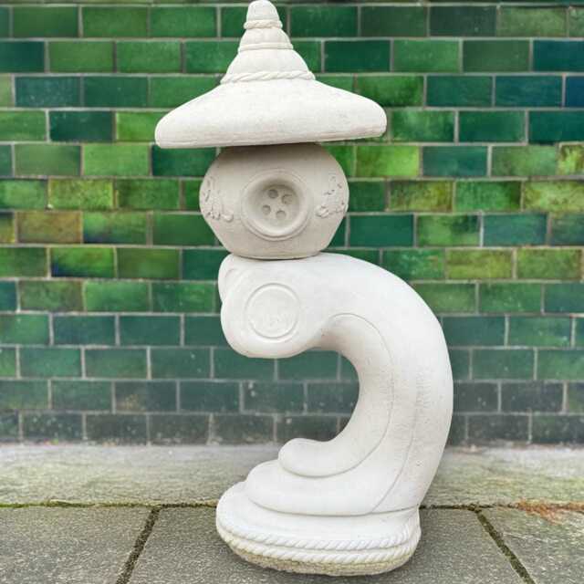 Concrete Curved Pagoda Statue Zen Garden Temple Decor Japanese Stone Lantern Sculpture Outdoor Lawn Ornament Handmade Art Gift - image 1