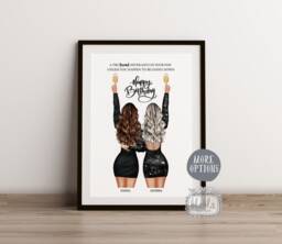 Personalised Friends Christmas Gift, Friend Best Wall Art - thumbnail 1