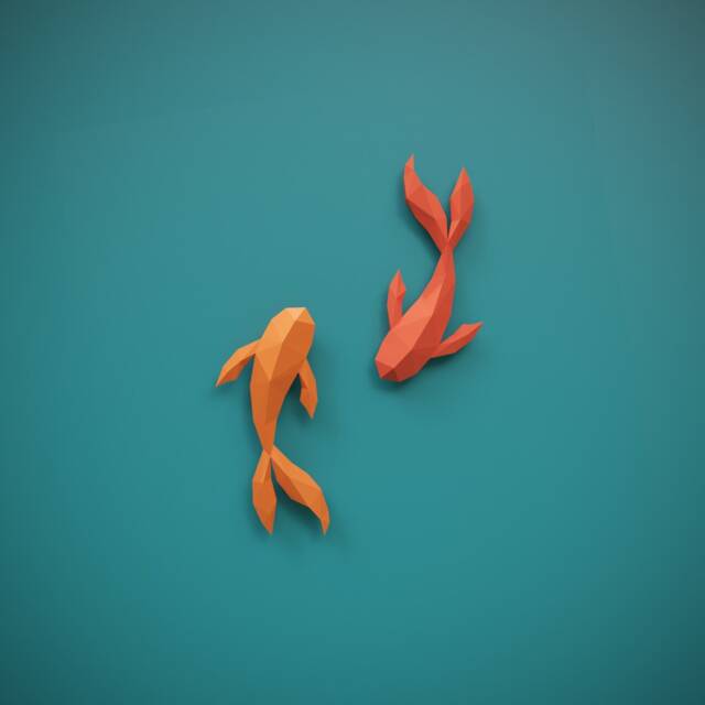 Fish 3D Papercraft, Koifish Decor - image 1