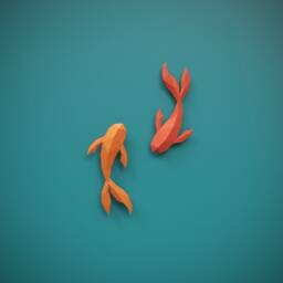 Fish 3D Papercraft, Koifish Decor - thumbnail 1