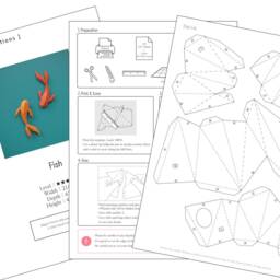 Fish 3D Papercraft, Koifish Decor - thumbnail 3