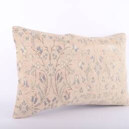 16x24 Turkish Kilim Pillow Embroidered Lumbar Cushion - thumbnail 2