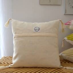 Cushion 40x40cm - Handmade in France Cotton/Linen Furnishings - thumbnail 4