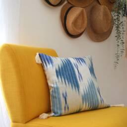 Cushion 40x40cm - Handmade in France Cotton/Linen Furnishings - thumbnail 3