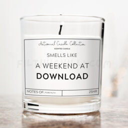 Smells Like A Weekend At Download Festival Candle, Stocking Filler Gifts, Christmas Present Ideas, ???