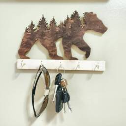 Nature Key Hook, Wall Organizer, Adventure Sign, Key Hanger, Chain Holder, Hooks For Wall, Rack Dog Leash Holder - thumbnail 2