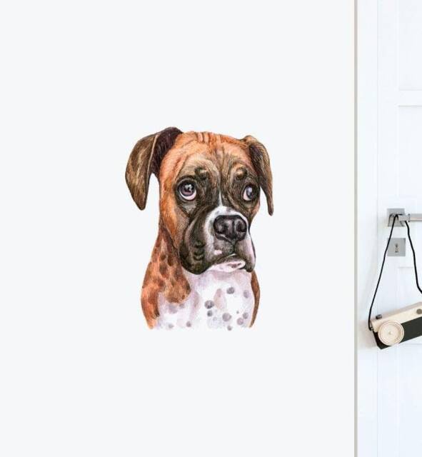 Boxer Dog Wall Sticker Decal - Dogs & Pets Stickers, Art, Decals, Kids Animals Decals