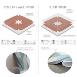 Red Earth Stars Tile Stickers, Suitable For Wall & Floor, Peel & Stick, Sticker, Decal, Pack Of 10, Skustere - thumbnail 4