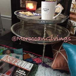 xl Large Authentic Moroccan Elegant Handcrafted Alpaca Silver Serving Tray/Table With Screw-On Legs From Fez - thumbnail 3