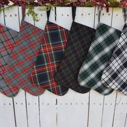 Dark Green Plaid Christmas Stocking - thumbnail 4