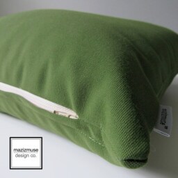 Palm Sunbrella?? Outdoor Pillow Cover in Olive Green For Modern Patio & Garden Seating, Throw Cushions By Mazizmuse - thumbnail 2