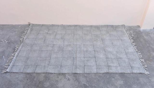 Large 10x14 Ft Indian Rugs, Cotton Rug, Woven Area Decor Rustic Decorative Bohemian Indian - image 1
