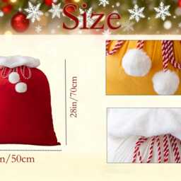 Personalized Christmas Family Santa Bag, Stocking Sack With Name, Gift Bag , Holiday For Kids, Xmas - thumbnail 4
