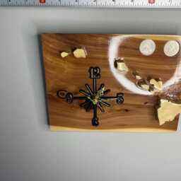 Hawaii Handmade State Quarter Clock, Red Cedar & Pine Wood With Inlaid Quarters. Fully Customizable - thumbnail 4