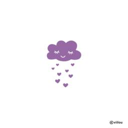 Cloud Sticker Hearts Wall Decals Nursery Tattoos Clouds Stickers Children Illustration Baby Room Decoration Kids Diy - thumbnail 1