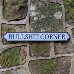 Bullsht Corner Metal Street Sign Wall Hanging Indoor Or Outdoor - thumbnail 1