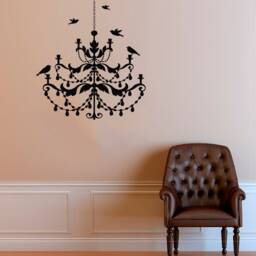 Chandelier Wall Decal Removable Vinyl Home Decor 1813 - thumbnail 1