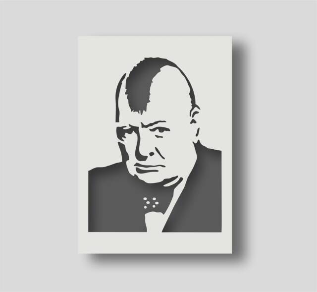 Banksy Winston Churchill Stencil Reusable Home Decor, Wall Art - image 1