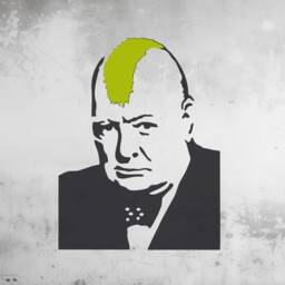 Banksy Winston Churchill Stencil Reusable Home Decor, Wall Art - thumbnail 2