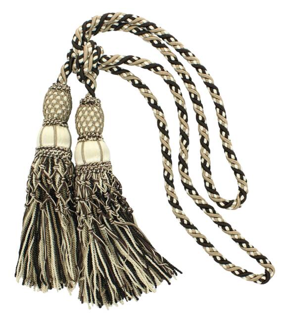 "D??copro Curtain & Drapery Double Tassel Tieback, Length 10"" - 25cm, Spread 38" - image 1
