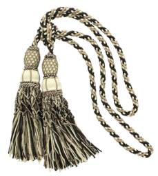 "D??copro Curtain & Drapery Double Tassel Tieback, Length 10"" - 25cm, Spread 38"