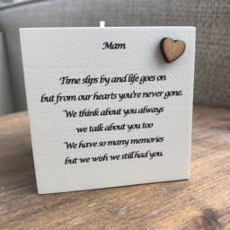 Personalised Candle in Memory Of A Mam Mum Or Any Loved One Dad Grandad Husband Wife Etc Bereavement Sympathy Name - thumbnail 2