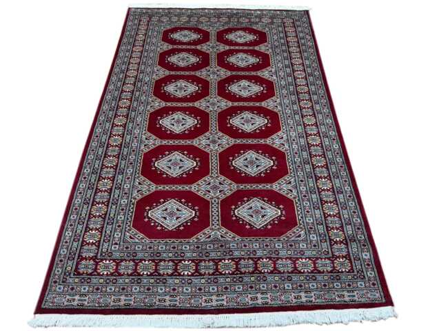 4.6x6.6 Red Color Bokhara Rug - 1.40x2.00 Bedroom Luxury Area Turkish Fine Quality Afghan - image 1
