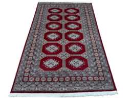 4.6x6.6 Red Color Bokhara Rug - 1.40x2.00 Bedroom Luxury Area Turkish Fine Quality Afghan