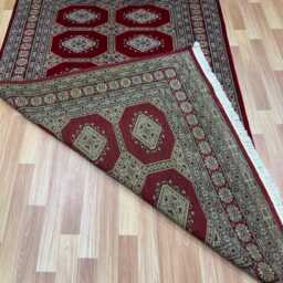 4.6x6.6 Red Color Bokhara Rug - 1.40x2.00 Bedroom Luxury Area Turkish Fine Quality Afghan - thumbnail 4