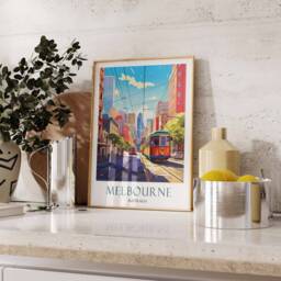 Melbourne Travel Print, Poster, Australia Wall Art, Australian Decor, Gift, Art Print - thumbnail 2