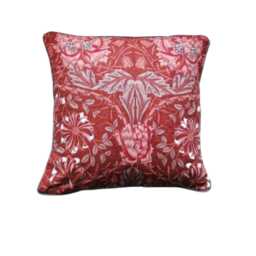 William Morris Honeysuckle Cushion Cover Vintage Liberty Cotton Pillow - thumbnail 1
