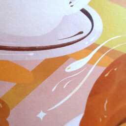 Hong Kong Cafe Art Print - Egg Tart & Milk Tea Illustration - thumbnail 3