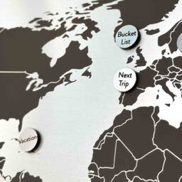 11Th Anniversary Gift For Him & Her Steel Map With Custom Markers 11 Year Idea Wedding Present - thumbnail 3