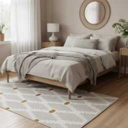 Handwoven Area Rug, Handmade Area Rug, Wool Livingroom & Dining Room Runner Kilim Rug 9' X 12', 8' 10' Taupe Beige - thumbnail 2