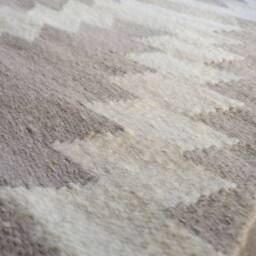 Handwoven Area Rug, Handmade Area Rug, Wool Livingroom & Dining Room Runner Kilim Rug 9' X 12', 8' 10' Taupe Beige - thumbnail 4