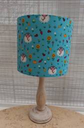Sheep & Flowers Lampshade Blue Nursery Decor - thumbnail 1
