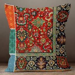 Rug Bench Cushion Cover/Kilim Pillow Case/Digital Print Aztec Top/Rug Kilim Design Case/Southwestern Decor - thumbnail 3
